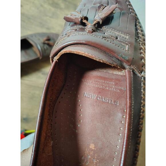 Vintage Levi's Men's Loafers New Castle Brown Leather Sz 10 - Picture 7 of 9